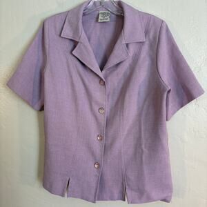 Alison Daley Lavender Purple Button Up Blouse